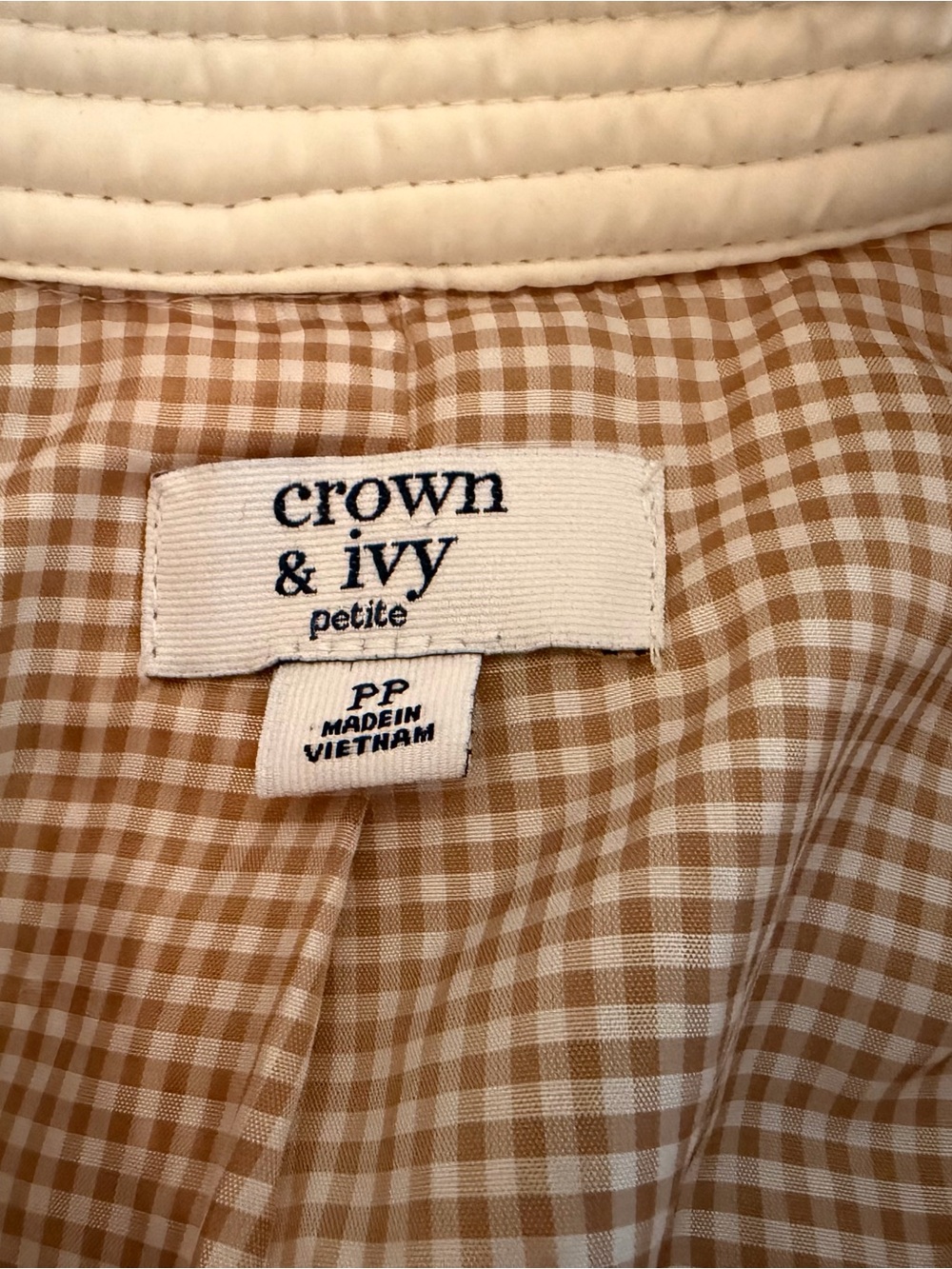 crown & ivy Quilted Cream Jacket with Gold Buttons - Picture 3 of 6